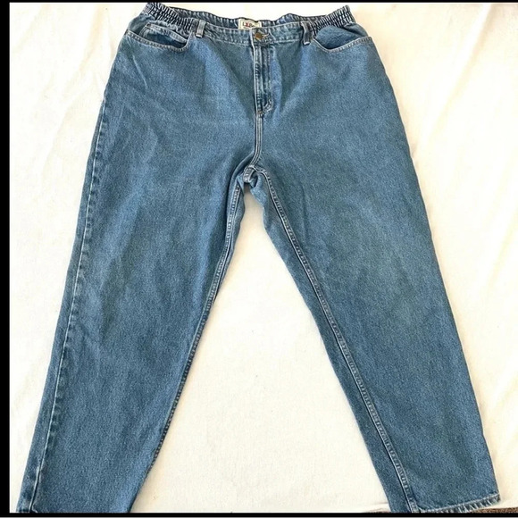 Vintage L.L.Bean Jeans Mens 20W Blue original fit relaxed Denim 100% Cotton - Picture 1 of 4
